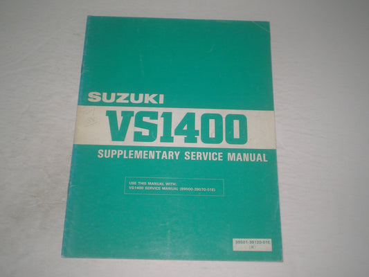 SUZUKI VS1400GL J Intruder 1988 Service Manual Supplement 99501-39120-01E #1889