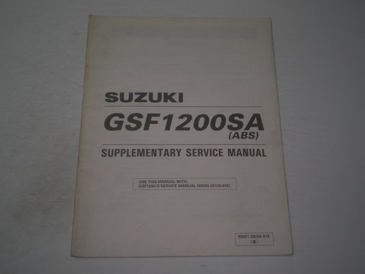 SUZUKI GSF1200SA V ABS Bandit  1997 Service Manual Supplement  99501-39260-01E  #1933