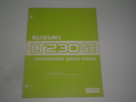 SUZUKI LT230GE G Quadrunner ATV 1986 Service Manual Supplement 99501-42010-01E #1908