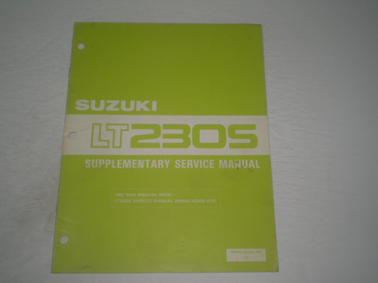 SUZUKI LT230S G  Quad Sport ATV 1986  Service Manual Supplement  99501-42020-01E  #1907