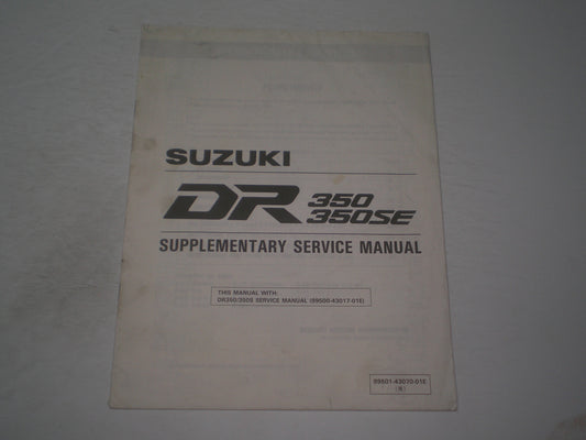 SUZUKI DR350W SEW 1998  Service Manual Supplement  99501-43070-01E  #1972