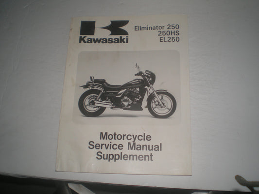 KAWASAKI EL250   Eliminator 250  250HS  EL250  1988-1994  Service Manual Supplement  99924-1093-53  #1367