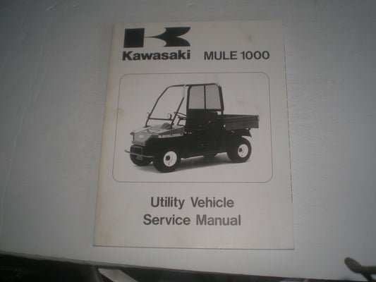 KAWASAKI KAF450 B1  Mule 1000  Utility Vehicle Service Manual  99924-1107-02  #1307