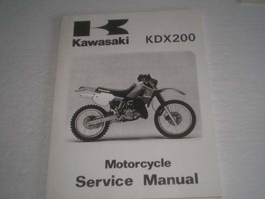 KAWASAKI KDX200 1989-1994  Service Manual  99924-1114-02  #1375