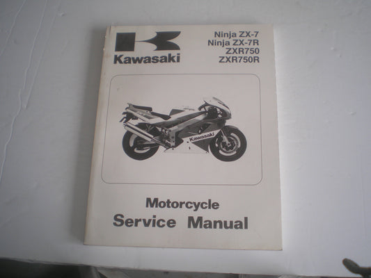 KAWASAKI ZX-7 ZX-7R ZXR750R Ninja ZX750 J1/J2/K1/K2 Service Manual 99924-1139-02 #1632