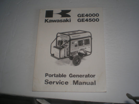 KAWASAKI GE4000 GE4500 1990 Portable Generator  Service Manual  99924-2022  #1256