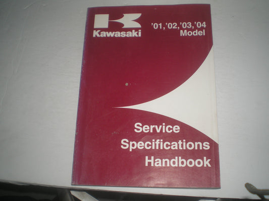 KAWASAKI 2001-2004 Models Service Specifications Handbook 99926-1036-01 #1292