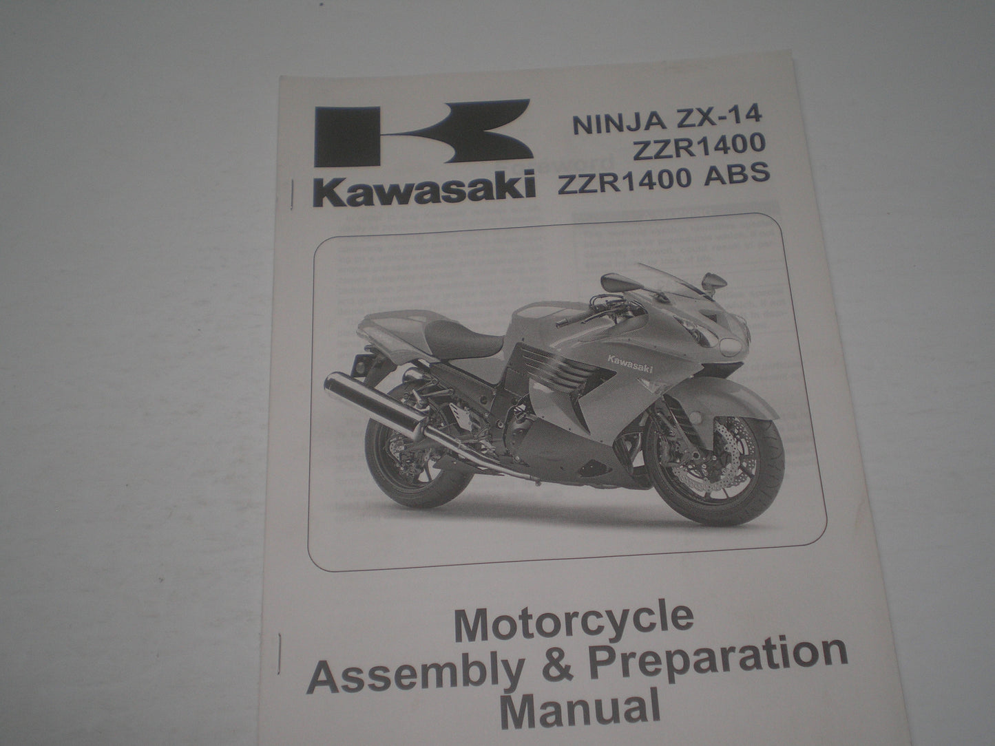 KAWASAKI ZX-14 / ZZR1400 / ZZR1400 ABS / ZX1400 A6F/B6F 2006  Assembly & Preparation Manual  99931-1459-01  #1862