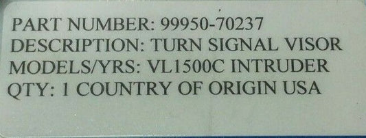 SUZUKI VL1500C Intruder Factory Accessory Turn Signal Visor 99950-70237