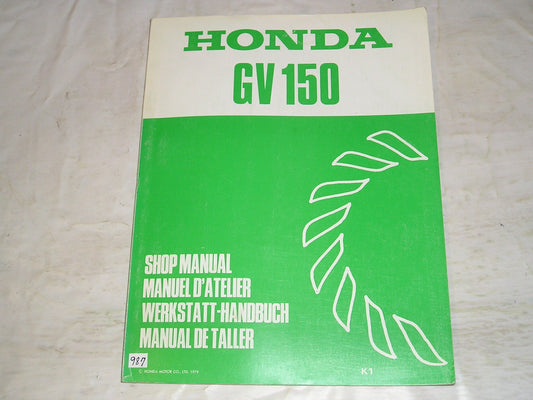 HONDA GV150 K1 1980  General Purpose Engine  Service Manual  6688802  #987