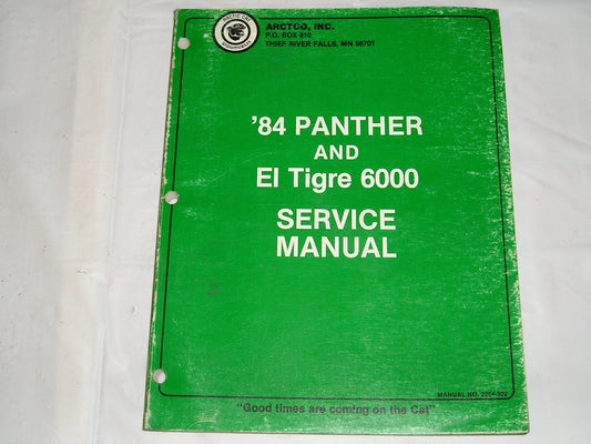 ARCTIC CAT Panther & El Tigre 6000 Service Manual 2254-302 #S50