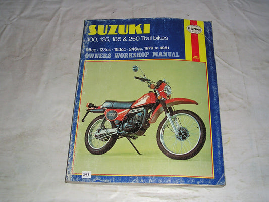 SUZUKI TS100 TS125 TS185 TS250 Trail Bikes 1979-1981 Haynes Workshop Manual 797 #293