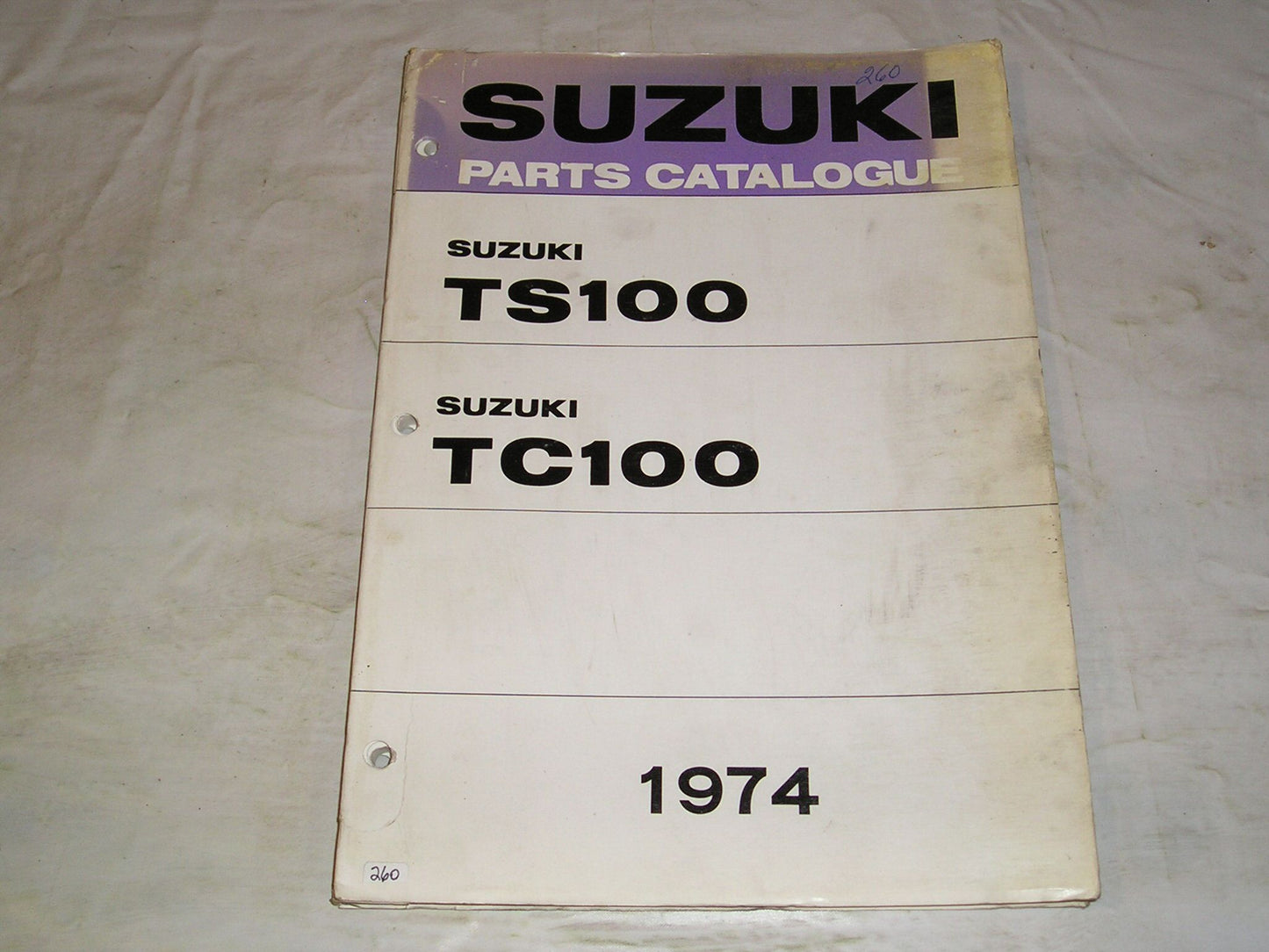 SUZUKI TC100 TS100  K  L  1974  Parts Catalogue  #260