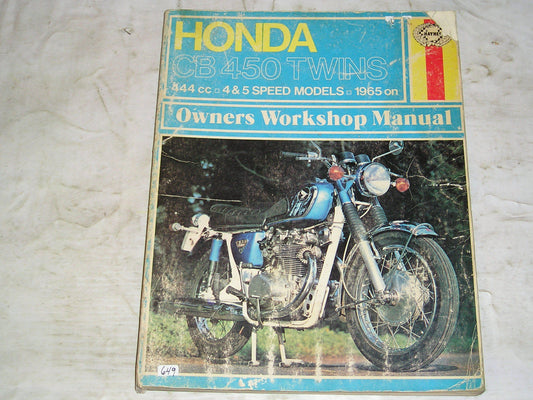 HONDA CB450 Twins 1965 on Haynes Owner's Workshop Manual 211 #649