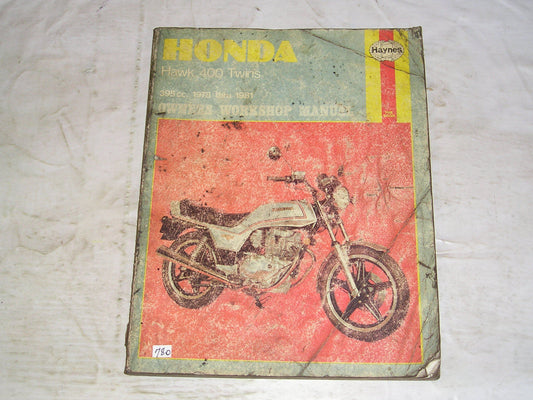 HONDA CB400 CM400 Hawk 400 Twins 1978-1981 Haynes Workshop Service Manual 701 #780