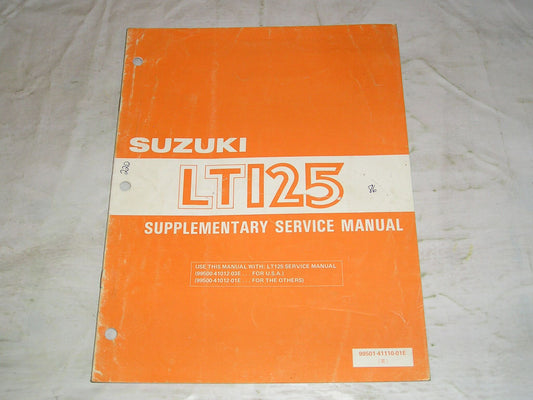 SUZUKI LT125 G 1986  Service Manual Supplement 99501-41090-01E  #220