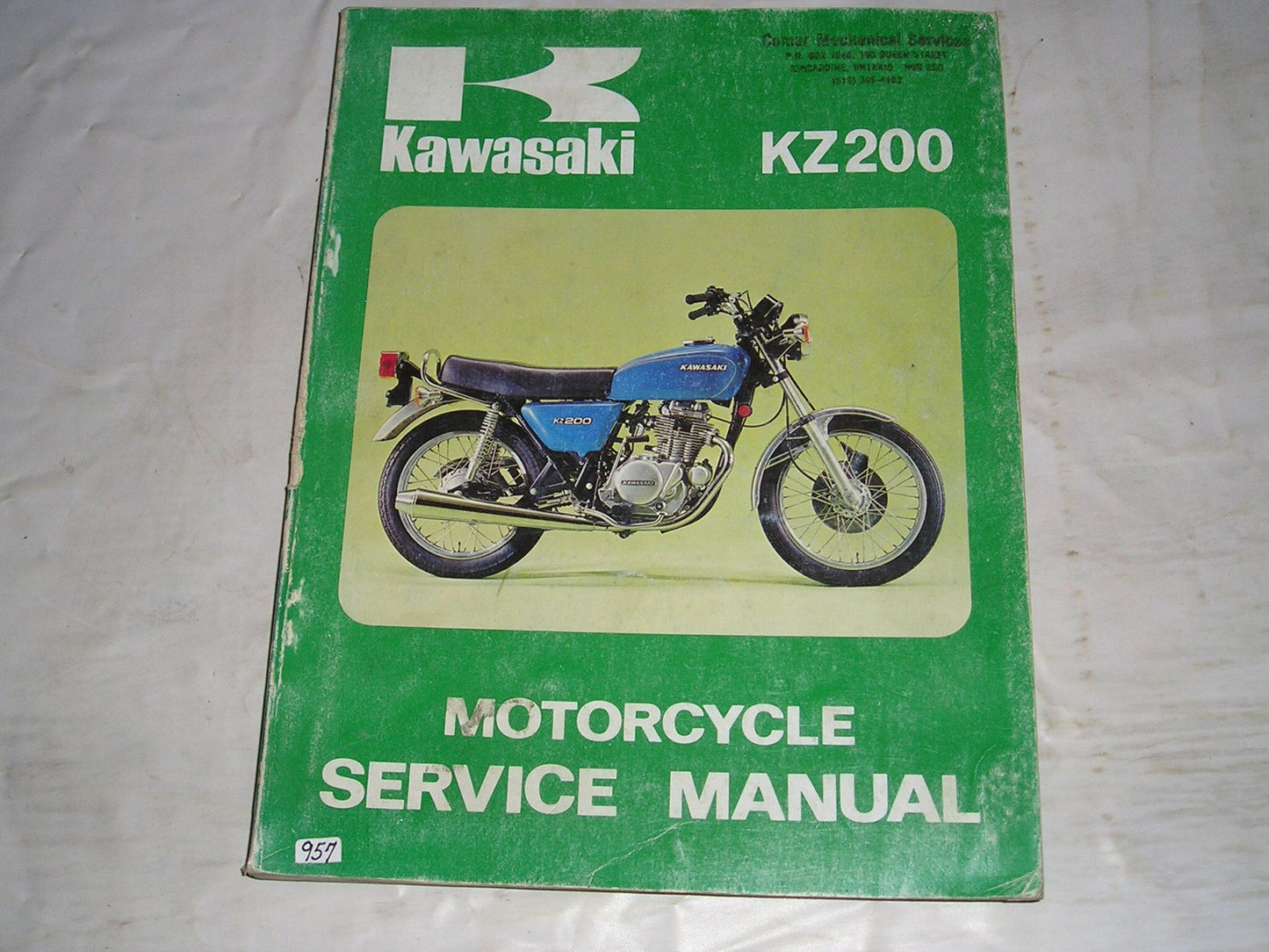 KAWASAKI KZ200 1977  Service Manual  99931-541-01  #957