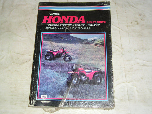 HONDA ATC250 TRX200 Fourtrax 250 Shaft Drive 1984-1987 Clymer Service Manual M455 #601