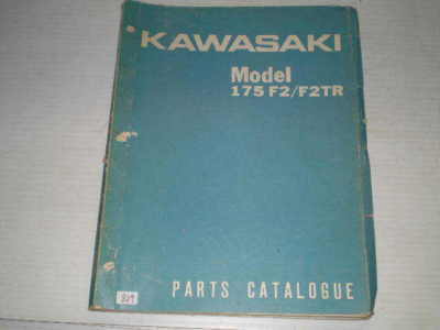 KAWASAKI Model 175  F2  F2TR  1967 up   Parts Catalogue  6925  #829