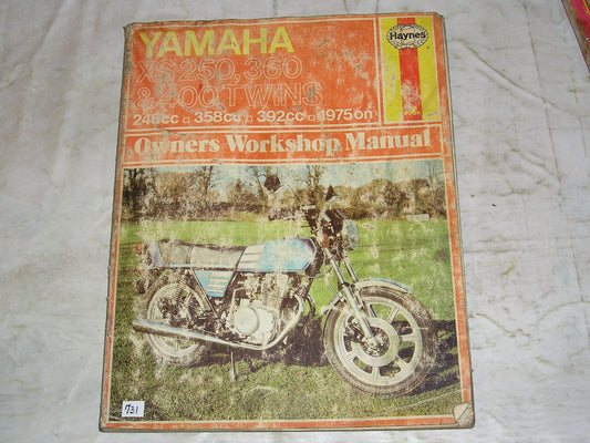 YAMAHA XS250 XS360 XS400  1975 on  Haynes Service Manual 378 #731