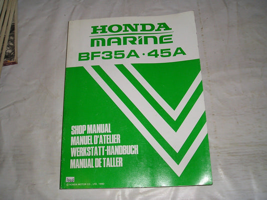 HONDA BF35A BF45A 1991 Outboard Motors Service Manual 66ZV300 #1005
