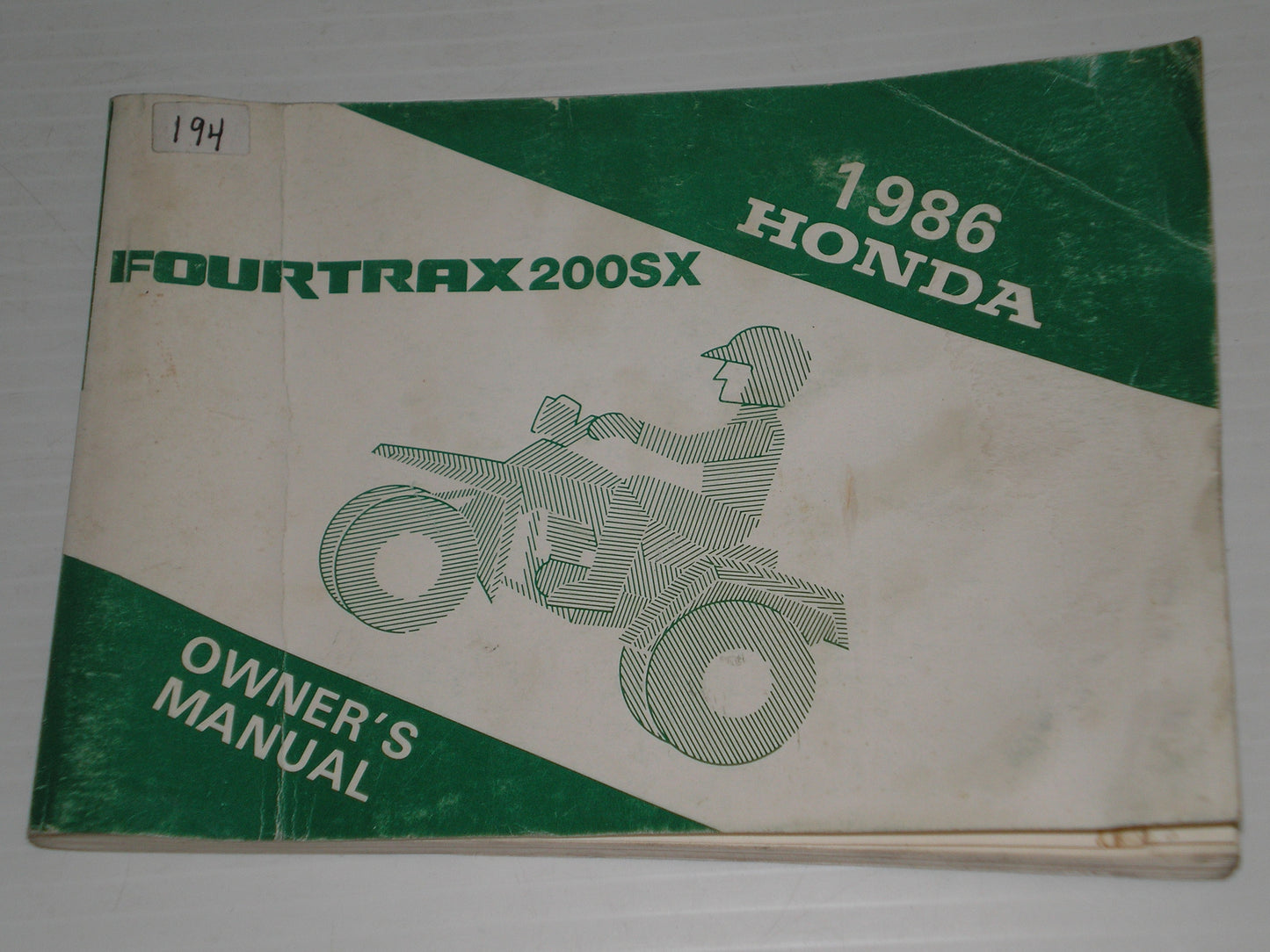 HONDA TRX200SX G Fourtrax 200 SX  1986  Owner's Manual  00X32-HB3-6000 / 32HB3600  #A88