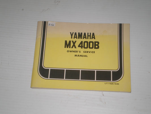 YAMAHA MX400 B Owner's Service Manual LIT-1125-10-00 #A42