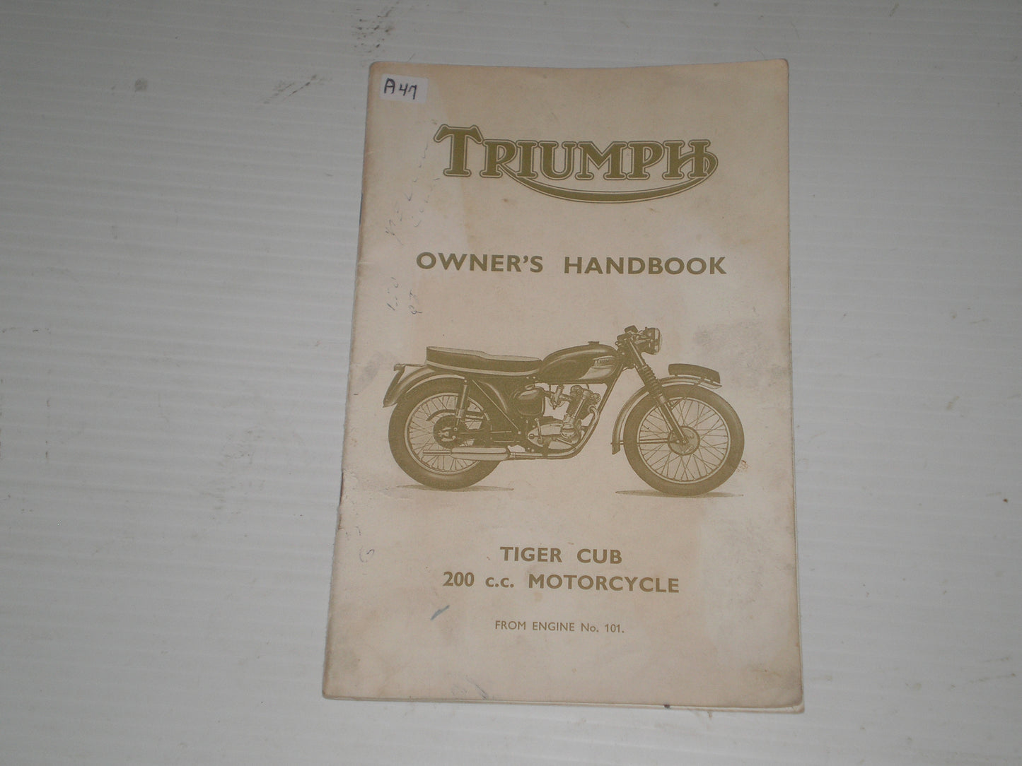 TRIUMPH T20 Tiger Cub 200cc  Owner's Handbook / Manual  998/66  #A47