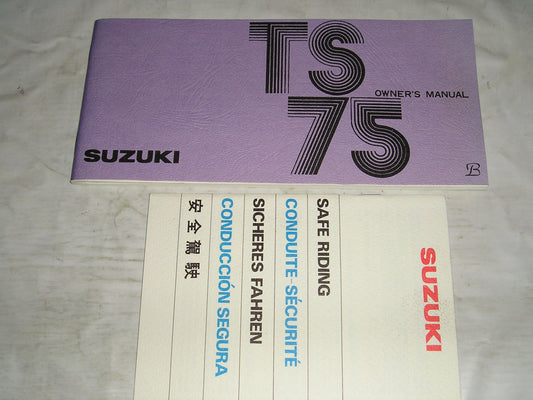 SUZUKI TS75 1977 Owner's Manual 99011-26613 #A50