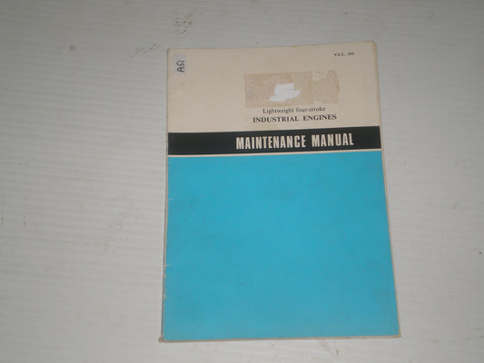 VILLIERS Engines 505H 507H 507H-1 512H 515H 512V 515V Parts & Maintenance Manual V.E.C. 666 #A51