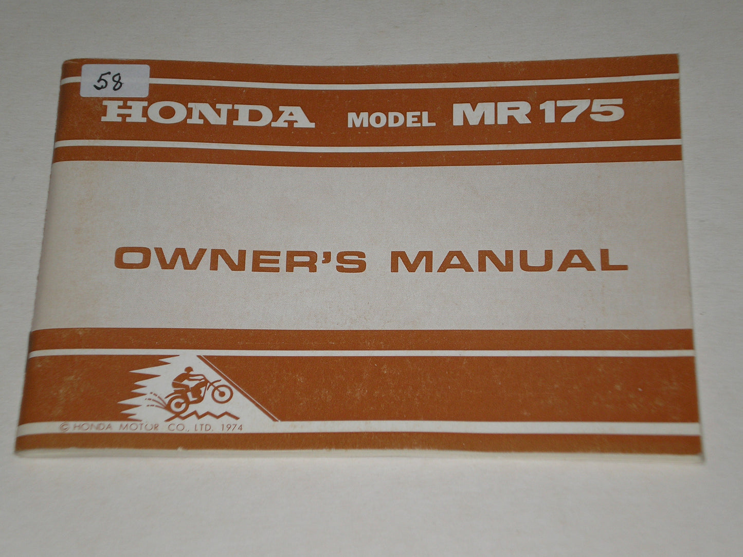 HONDA MR175 Elsinore 1975  Owner's Manual  3137301  #A58