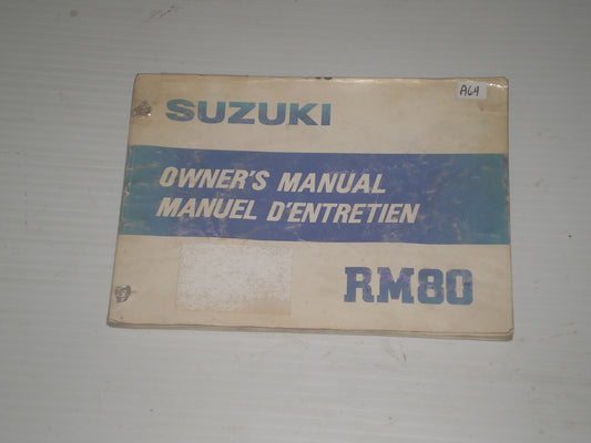 SUZUKI RM80 T 1980 Owner's Manual 99011-20320-01B #A64
