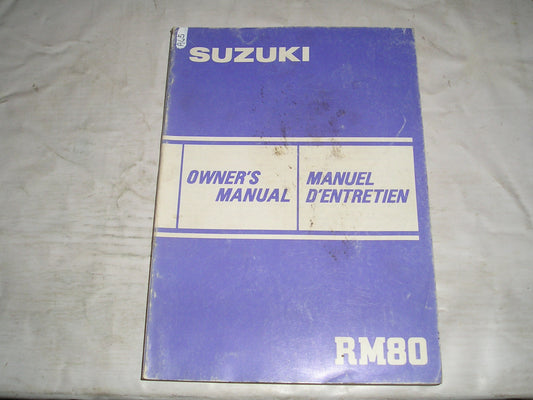 SUZUKI RM80 1983 Owner's Manual 99011-20920-01B #A65