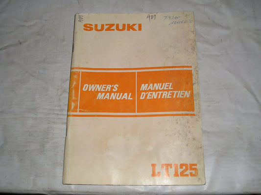 SUZUKI LT125 E 1984 Owner's Manual 99011-18921-01B #A87