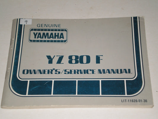 YAMAHA YZ80 F 1979 Owner's Service Manual  LIT-11626-01-36  #A9