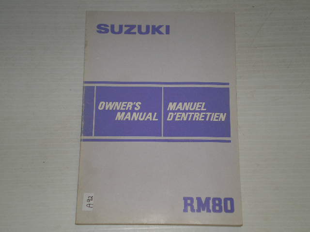 SUZUKI RM80 E 1984  Owner's Manual  99011-20922-01B  #A92