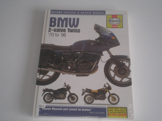 BMW R45 R50 R60 R65 R75 R80 R90 R100 2-Valve Twins 1970-1996 Haynes Service Manual 0249  #E142