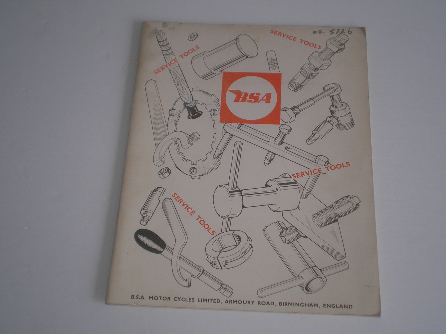 BSA 1970  Service Tools Catalogue  00-5726   #E118