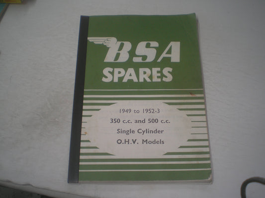 BSA B31 B32 B33 B34  350cc 500cc 1949-1953  Parts Catalogue MC574-3  #E121