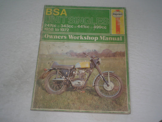 BSA B25 B40 B44 B50 C15 C25 1958-1972 Haynes Workshop / Service Manual 127  #E124