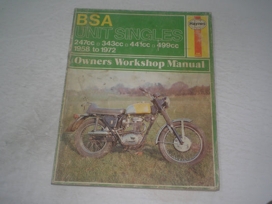 BSA B25 B40 B44 B50 C15 C25 1958-1972 Haynes Workshop / Service Manual 127 #E124