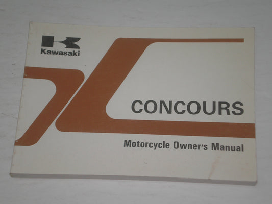 KAWASAKI ZG1000 A12 Concours 1997 Owner's Manual 99920-1818-01 #A180