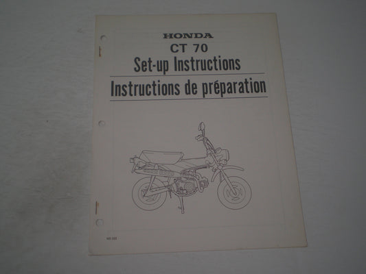 HONDA CT70 Set-up Instructions and Pre-Delivery Service Manual  NS333  #1901