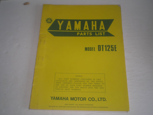 YAMAHA DT125 E 1978 Parts List / Catalogue 2A6-28198-60 LIT-10012-A6-00 #1286