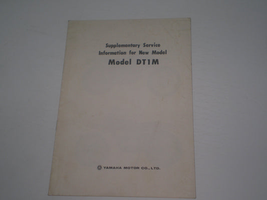 YAMAHA 250  DT1M   Service Manual Supplement  #1999