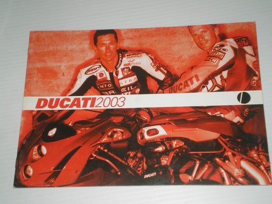 DUCATI 2003 MOTORCYCLE  MODELS  SALES BROCHURE BOOKLET B1A