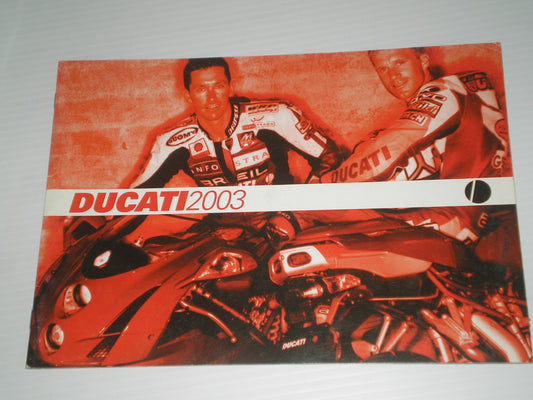 DUCATI 2003 MOTORCYCLE MODELS SALES BROCHURE BOOKLET B1A
