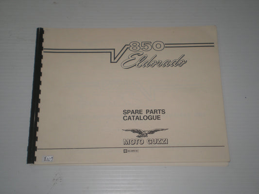 MOTO GUZZI 850 Eldorado & California Police 1972 Parts Catalogue #E107