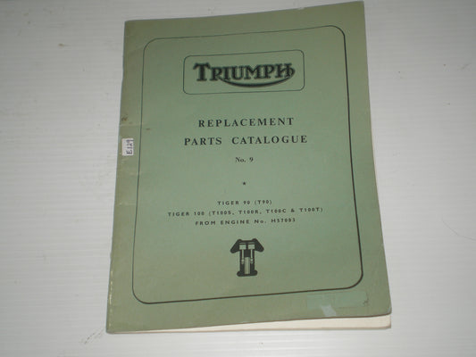 TRIUMPH T90 T100 1968 Illustrated Parts Catalogue No. 9 SPC.2 #E129