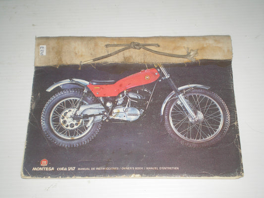 MONTESA Cota 247 Owner's Service Manual & Parts Catalogue 21M/0672 #E130